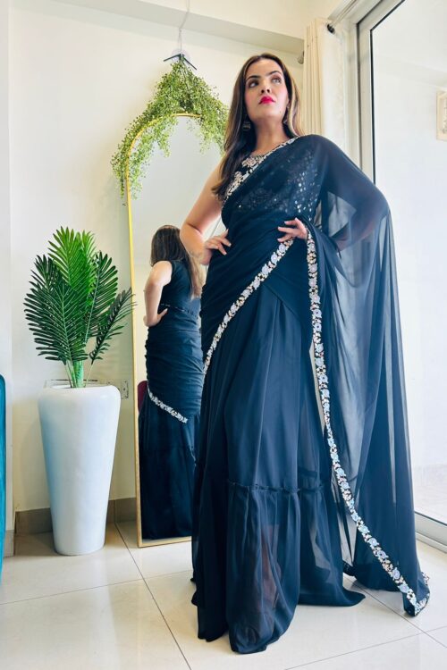 READY TO WEAR GOWN DRAPE SAREE