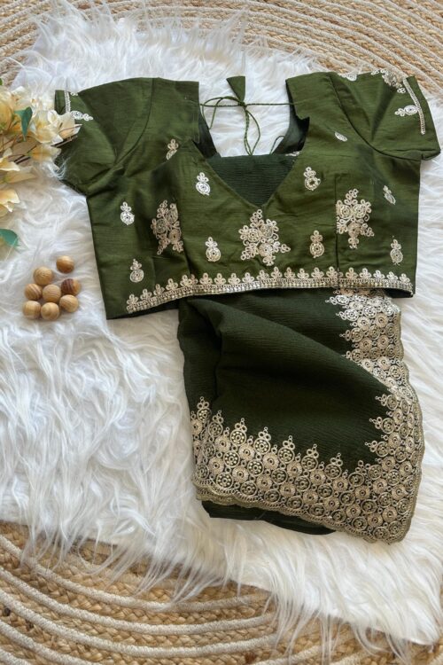 Premium chiffon Work saree