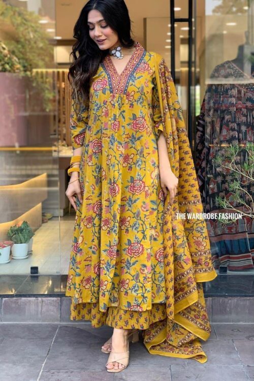 Cotton kurta and Pant with dupatta